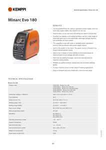 Technical specifications / Minarc Evo 180