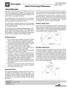 Indoor Contact Input Photosensor