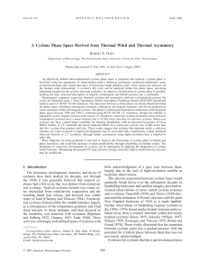 Hart, R.,2003: A cyclone phase space derived from thermal wind