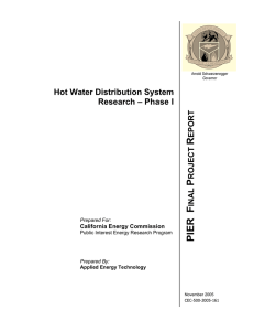 Hot Water Distribution System Research