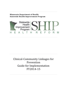 Clinical-Community Linkages for Prevention Guide for