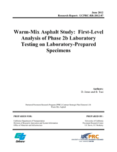 Warm-Mix Asphalt Study: First-Level Analysis of Phase 2b