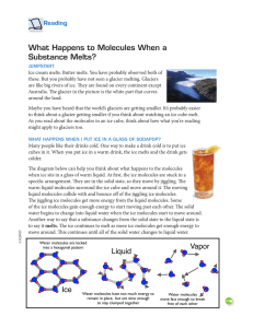 What Happens to Molecules When a Substance Melts? Ice Liquid