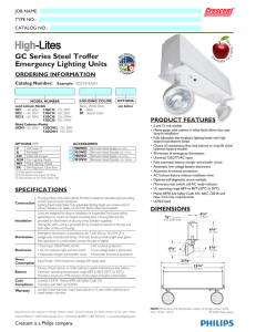 GC Series Steel Troffer Emergency Lighting Units