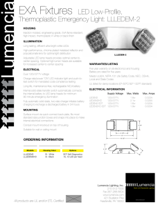 EXA Fixtures LED Low-Profile, Thermoplastic Emergency Light