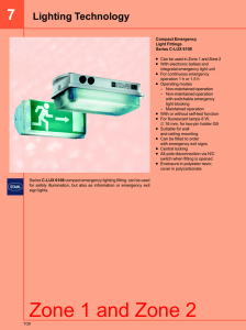 Compact Emergency Light Fittings Series C-LUX 6108