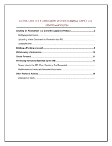 coeus lite irb submission system manual appendix updated march