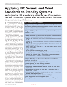 Applying IBC Seismic and Wind Standards to Standby Systems