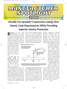 Flexible Fire Sprinkler Connections Satisfy New Seismic Code