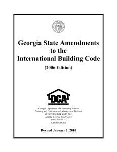 Georgia State Amendments to the International Building Code