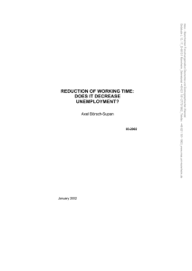 reduction of working time: does it decrease unemployment?