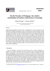 On the Paradox of Pedagogy: the relative contribution
