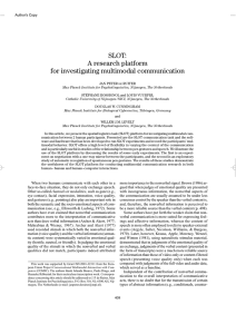 SLOT: A research platform for investigating multimodal communication