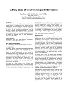 A Diary Study of Task Switching and Interruptions