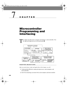 Microcontroller Programming and Interfacing