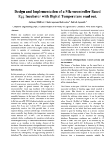 Design and Implementation of a Microcontroller Based Egg