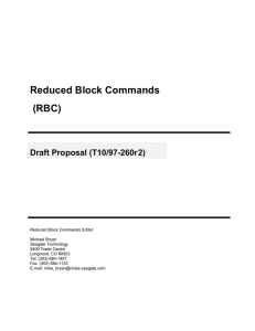 Reduced Block Commands (RBC)