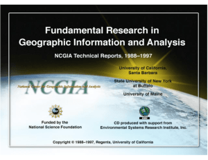 National Center for Geographic Informationand Analysis