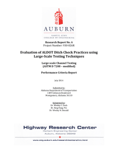 Evaluation of ALDOT Ditch Check Practices using Large