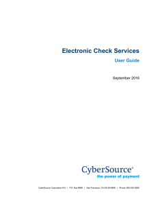 Electronic Check Services