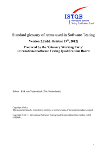 ISTQB® Glossary of Testing Terms 2.2