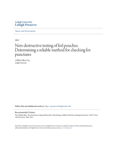 Non-destructive testing of foil pouches