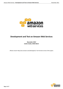 Development and Test on Amazon Web Services