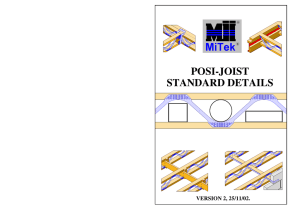 Posi-Joist Standard Details