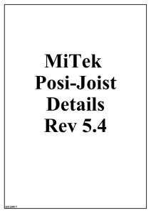Posi-Joist Standard Details
