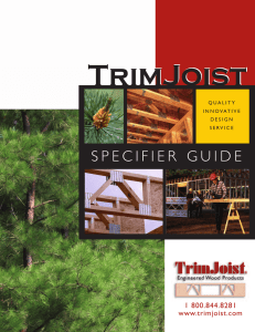 specifier guide - TrimJoist Corporation