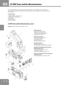 LV HRC fuse switch-disconnectors, size 1