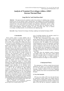 Analysis of Transient Overvoltages within a 345kV Korean Thermal