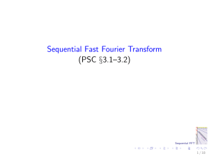 Sequential Fast Fourier Transform (PSC §3.1–3.2)