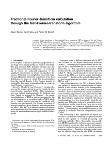 Fractional-Fourier-transform calculation through the fast