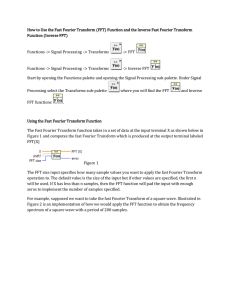How to Use the Fast Fourier Transform (FFT) Function and the