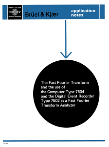 The Fast Fourier Transform and the use of the Computer Type 7504