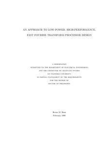 an approach to low-power, high-performance, fast fourier transform