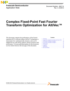 Complex Fixed-Point Fast Fourier Transform Optimization for