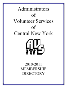 Administrators of Volunteer Services of Central New