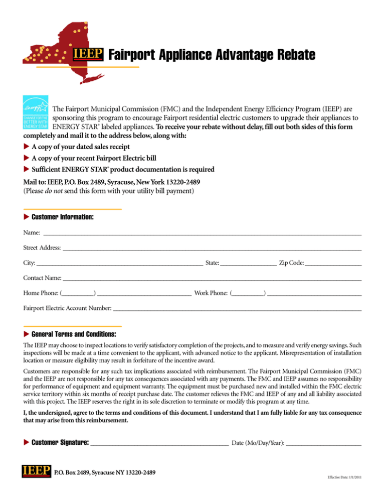 Texas Appliance Rebate Forms