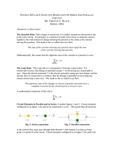 physics 202 lab 4: circuit algegra