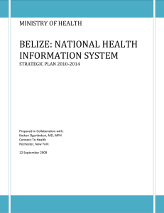 BELIZE: NATIONAL HEALTH INFORMATION SYSTEM