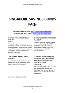 SINGAPORE SAVINGS BONDS FAQs