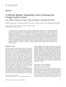 Integrating Active Learning into a Large Lecture Course