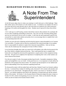 November 2014 Newsletter - Scranton School