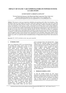 impact of static var compensators on power system