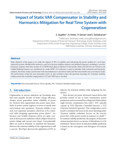 Impact of Static VAR Compensator in Stability and Harmonics