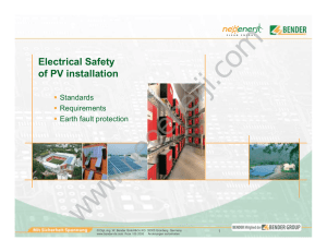 Electrical Safety of PV installation