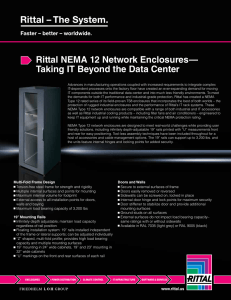 Rittal NEMA 12 Network Enclosures — Taking IT Beyond the Data