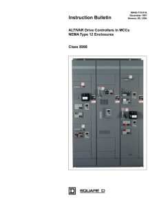 ALTIVAR Drive Controllers in MCCs, NEMA Type 12 Enclosures
